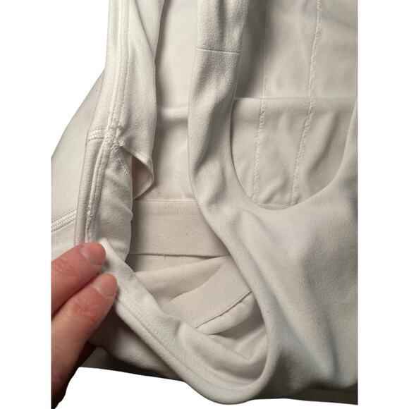 Athleta Women Small Conscious Crop Solid White Build In Bra Yoga Tank - Picture 8 of 10